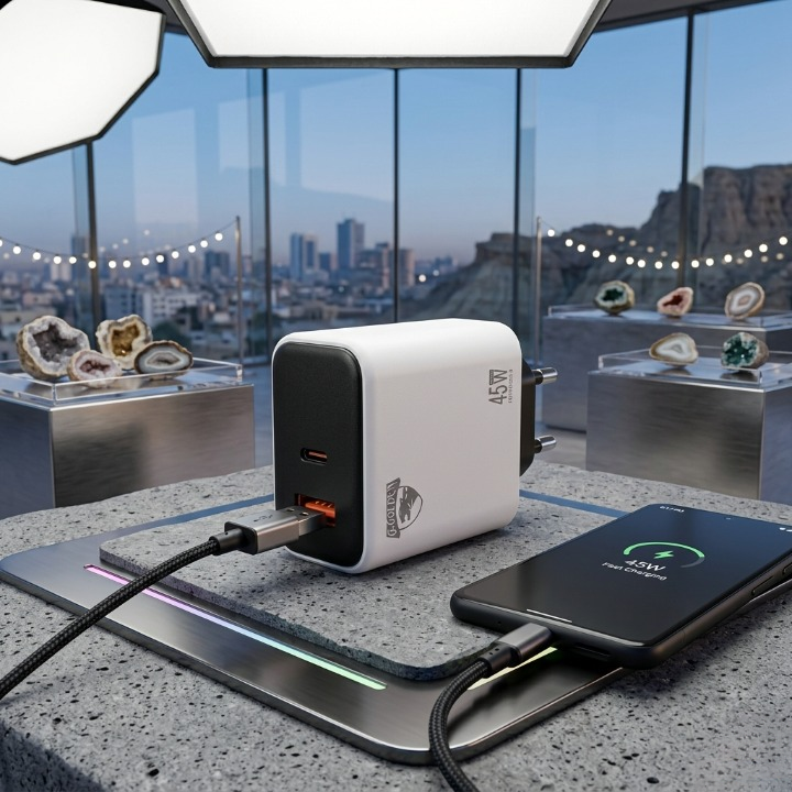 G-Golden 45W Ultra-Fast Dual Port Charger | PD, PPS & QC3.0 Power Adapter