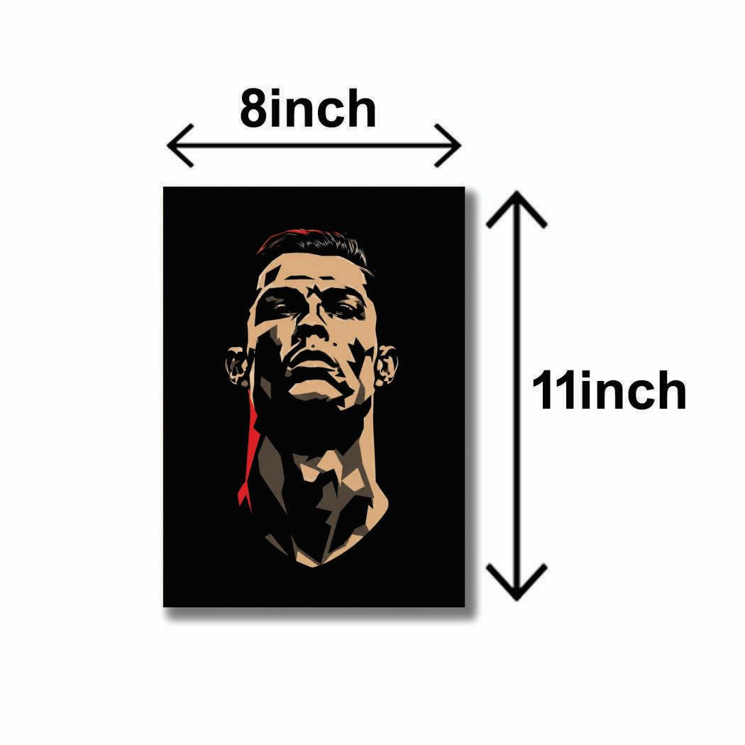 Set of 3 Cristiano Ronaldo CR7 Wall Art Frames | 8x11 Inches Premium Football Poster Decor