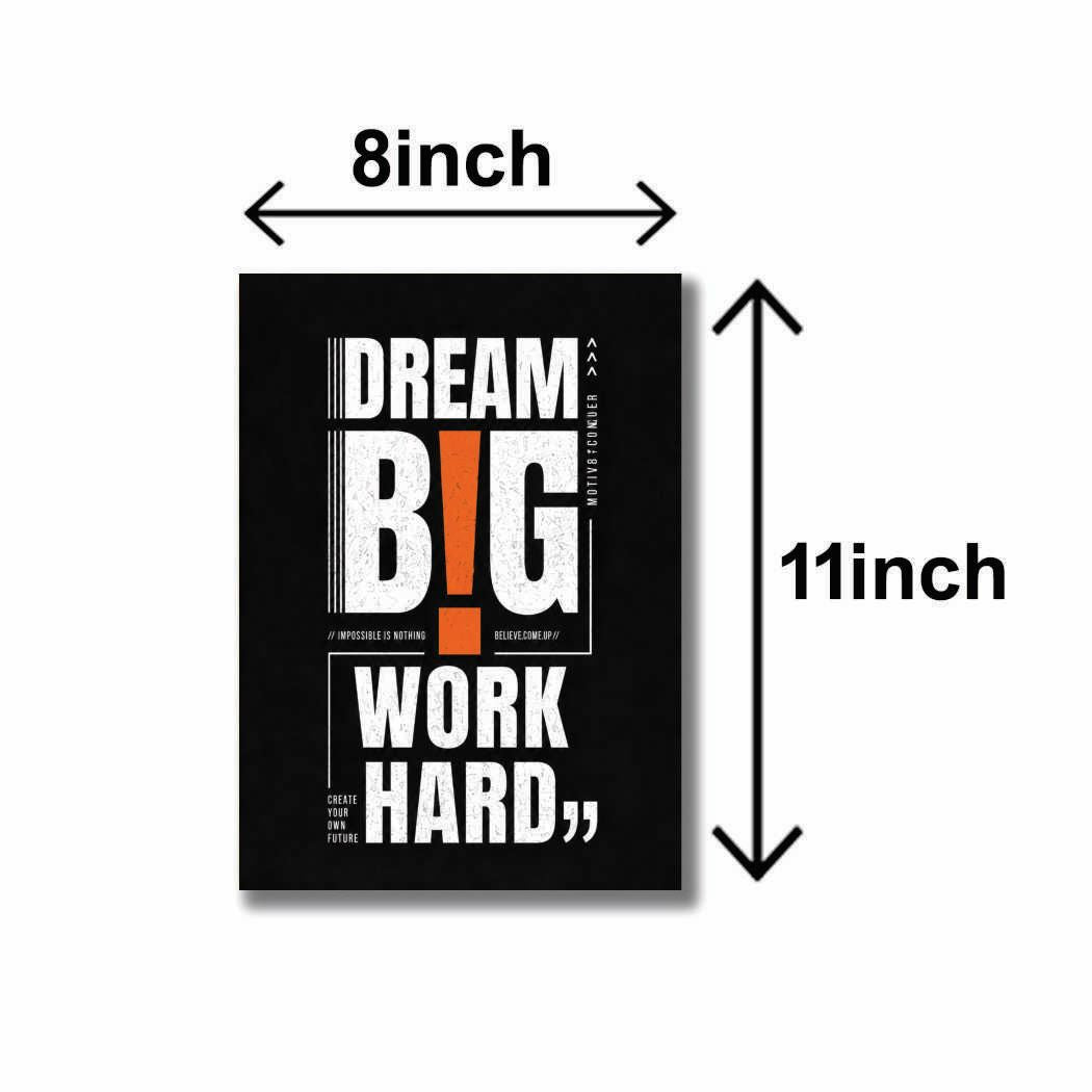 Set of 3 Motivational Wall Art Frames | 8x11 Inches Premium Typography Decor for Office, Gym & Study Room