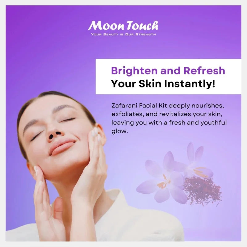 Moon Touch Zafarani Facial Kit | Premium 8-Piece Saffron Skin Whitening & Anti-Aging Set