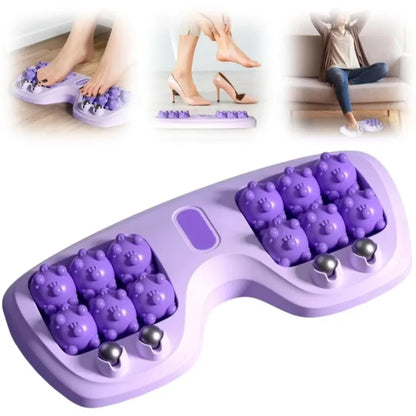 Dual Foot Massager Roller | Deep Tissue Acupressure & Reflexology Board for Pain Relief