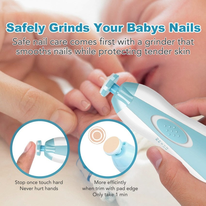 Ultra-Quiet Electric Baby Nail Trimmer & Grinder | Safe, Painless & Anti-Scratch Infant Grooming Kit