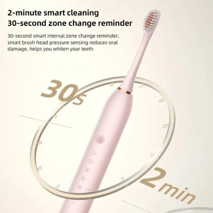 Premium 6-Mode Sonic Electric Toothbrush | 42,000 VPM Smart Ultrasonic Whitening Brush with Auto-Timer