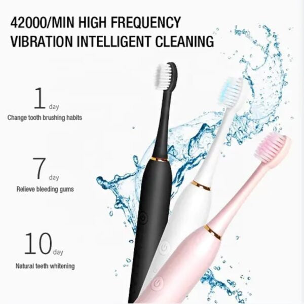 Premium 6-Mode Sonic Electric Toothbrush | 42,000 VPM Smart Ultrasonic Whitening Brush with Auto-Timer