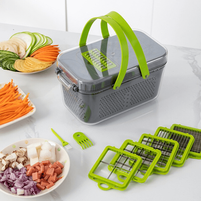Ultimate 22-in-1 Premium Vegetable Chopper & Slicer | Smart Dicer with Built-in Drain Basket