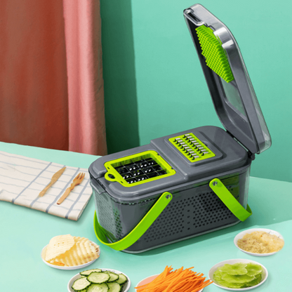 Ultimate 22-in-1 Premium Vegetable Chopper & Slicer | Smart Dicer with Built-in Drain Basket