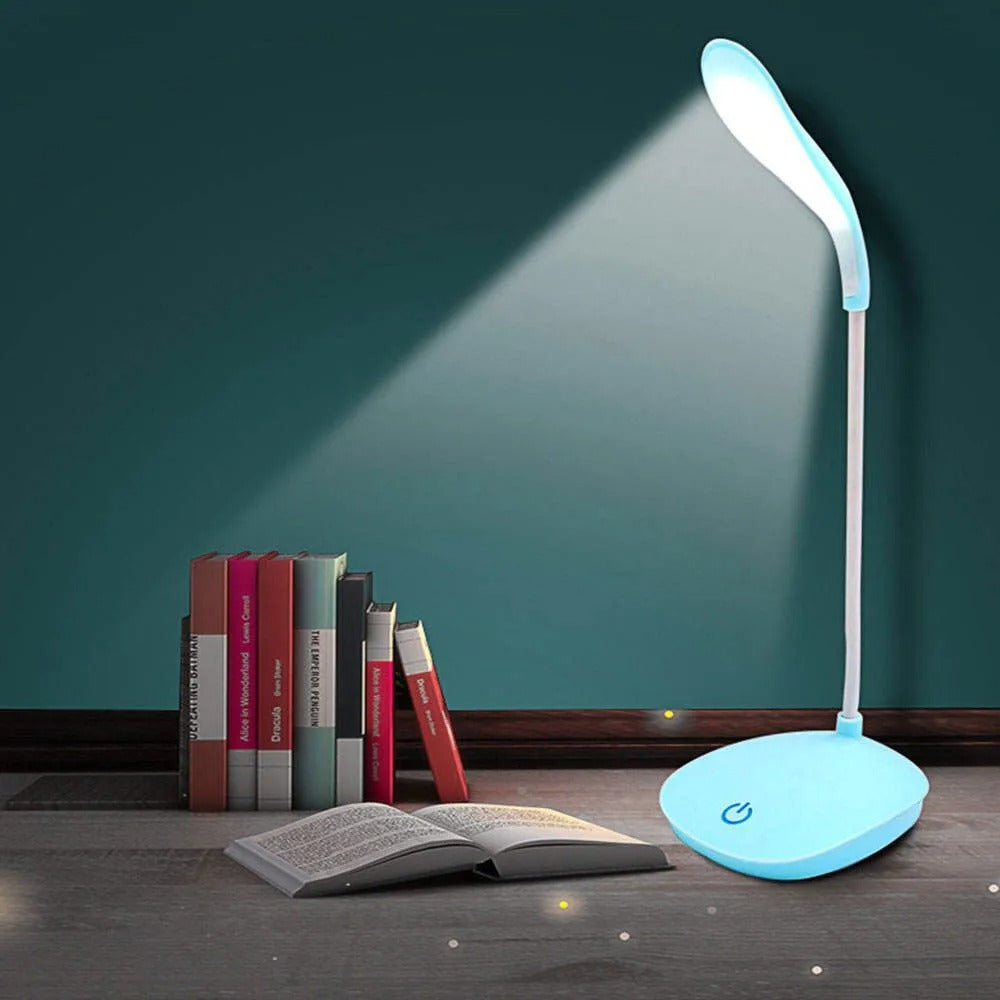 Minimalist Flexi-Glow LED Desk Lamp | 360° Flexible Gooseneck & 3-Level Touch Dimmable Reading Light