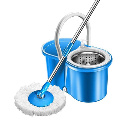 360° Spin Mop & Bucket System | Stainless Steel Wringer with Built-In Soap Dispenser