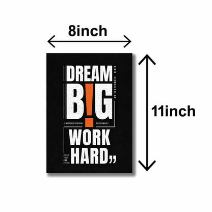 Set of 3 Motivational Wall Art Frames | 8x11 Inches Premium Typography Decor for Office, Gym & Study Room
