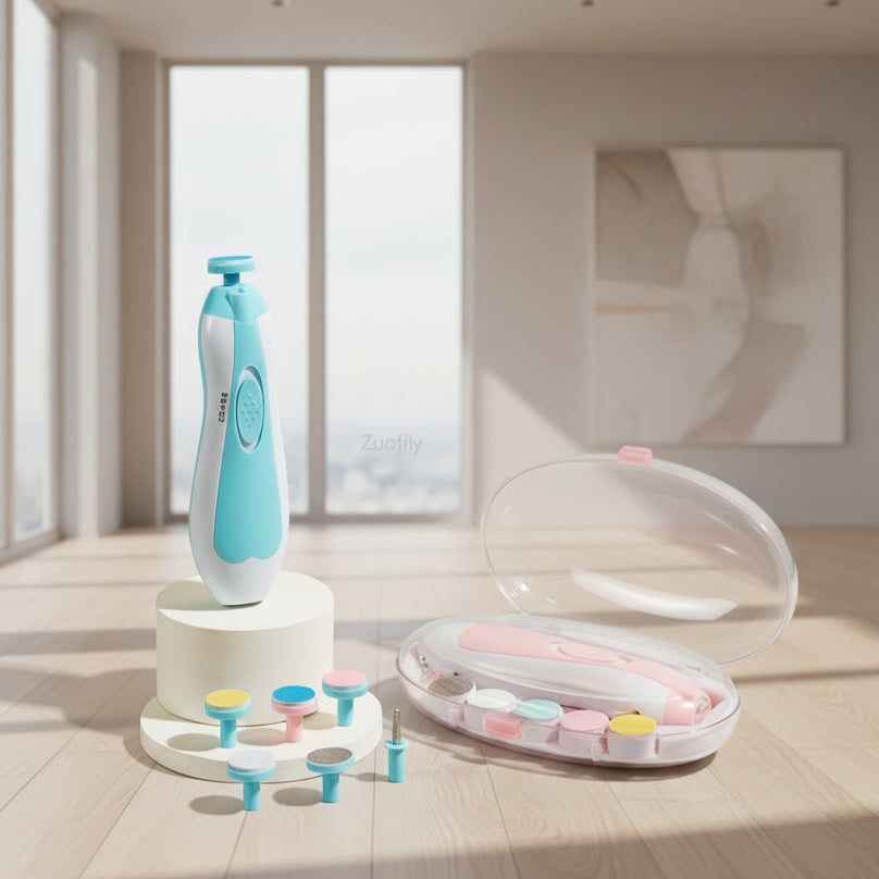 Ultra-Quiet Electric Baby Nail Trimmer & Grinder | Safe, Painless & Anti-Scratch Infant Grooming Kit