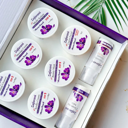 Moon Touch Zafarani Facial Kit | Premium 8-Piece Saffron Skin Whitening & Anti-Aging Set