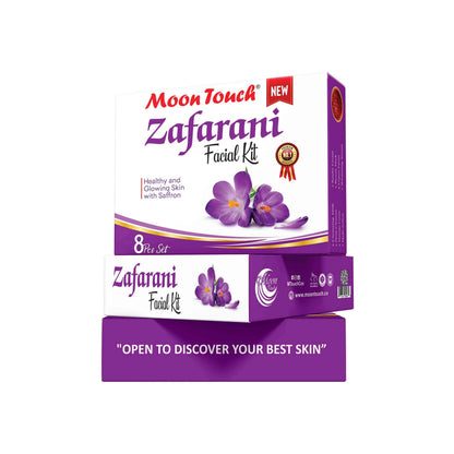 Moon Touch Zafarani Facial Kit | Premium 8-Piece Saffron Skin Whitening & Anti-Aging Set