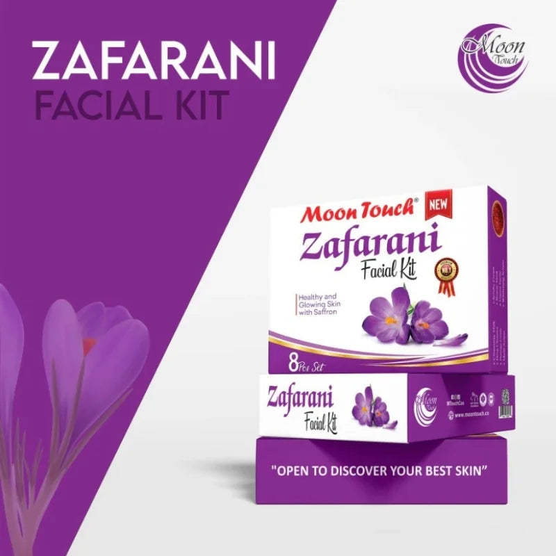 Moon Touch Zafarani Facial Kit | Premium 8-Piece Saffron Skin Whitening & Anti-Aging Set